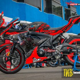 Decal Stiker Suzuki GSX-R150 RED OPTIMUS PRIME BLACK